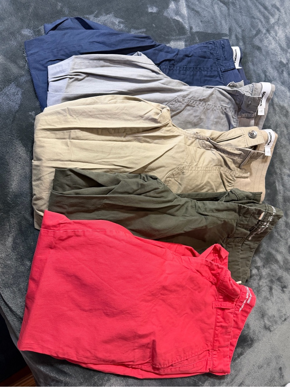 Lot of Women’s Casual capris- Red, Olive, Khaki, Gray, Navy